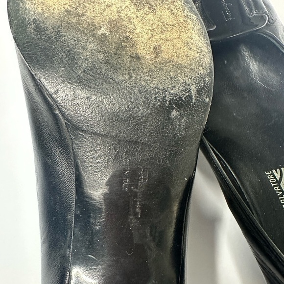 VINTAGE Salvatore Farragamo leather heels size 7 - Picture 5 of 5